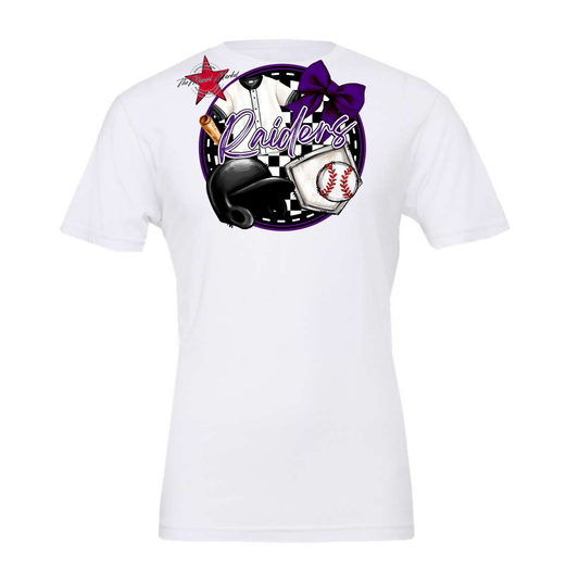 Raiders Circle Baseball Design-Purple