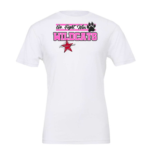Wildcats Go Fight Win Mascot Lines-Baby Pink