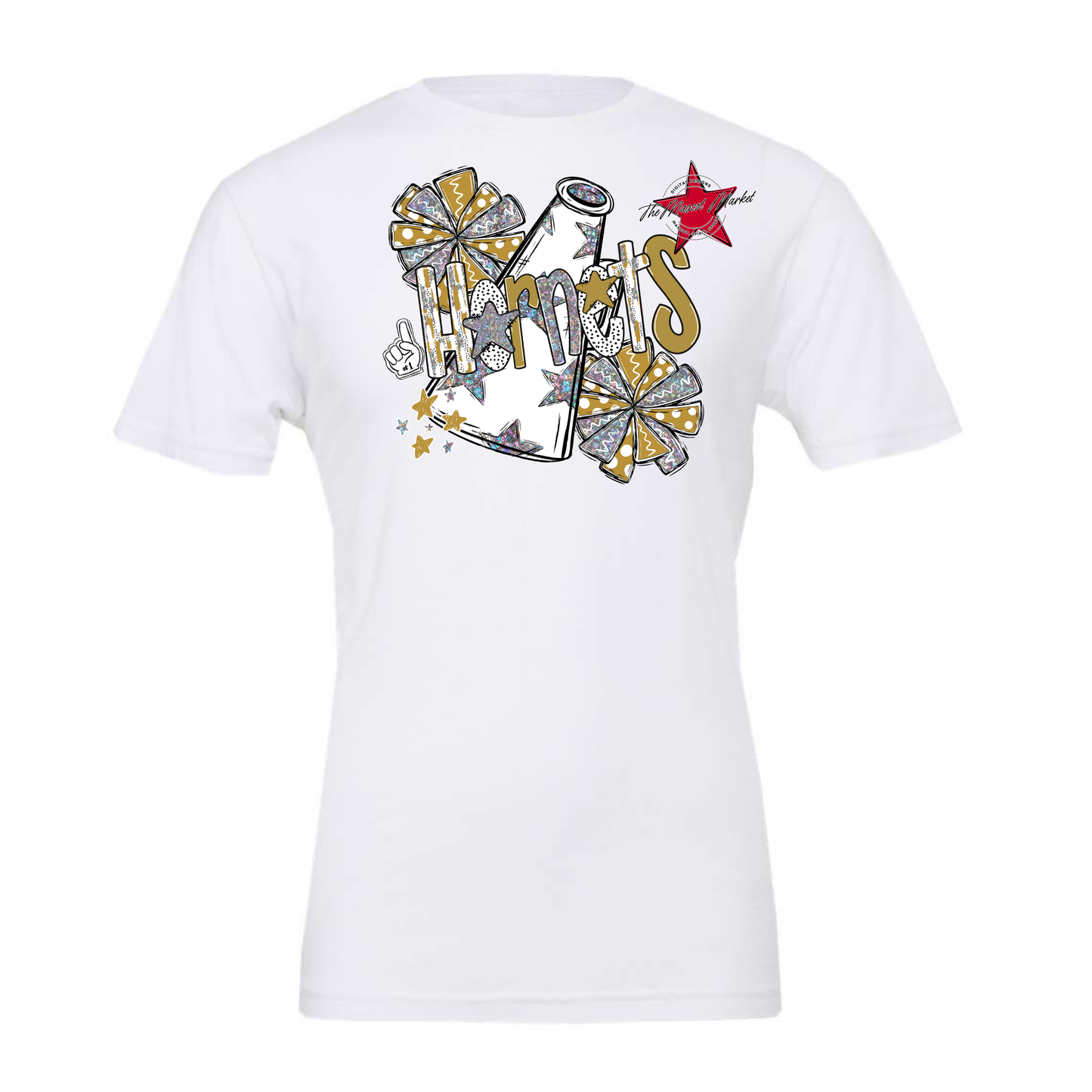 Hornets Cheer Megaphone Scrape-Gold