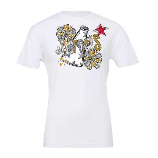 Hornets Cheer Megaphone Scrape-Gold