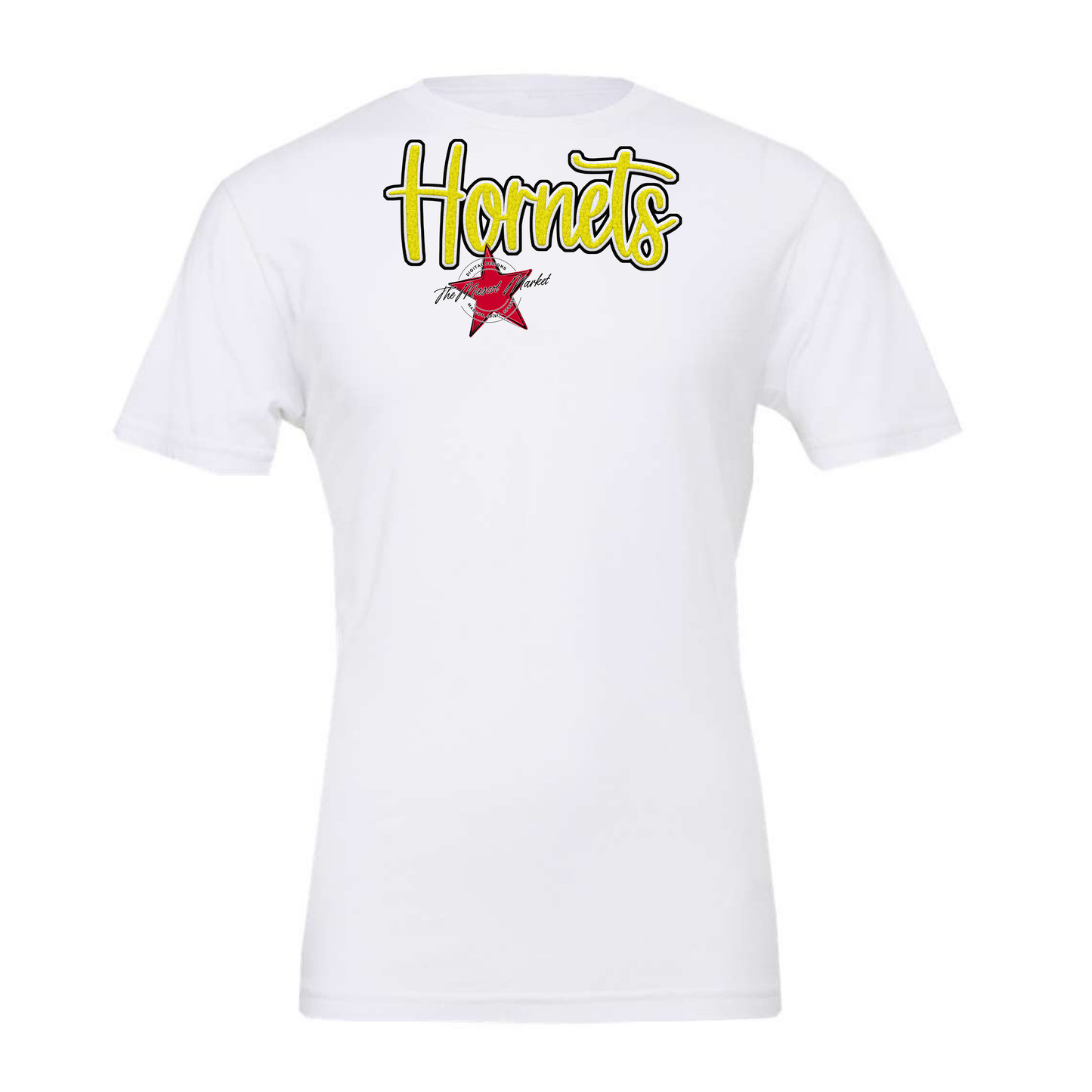 Hornets Faux Chenille Patch-Bright Yellow