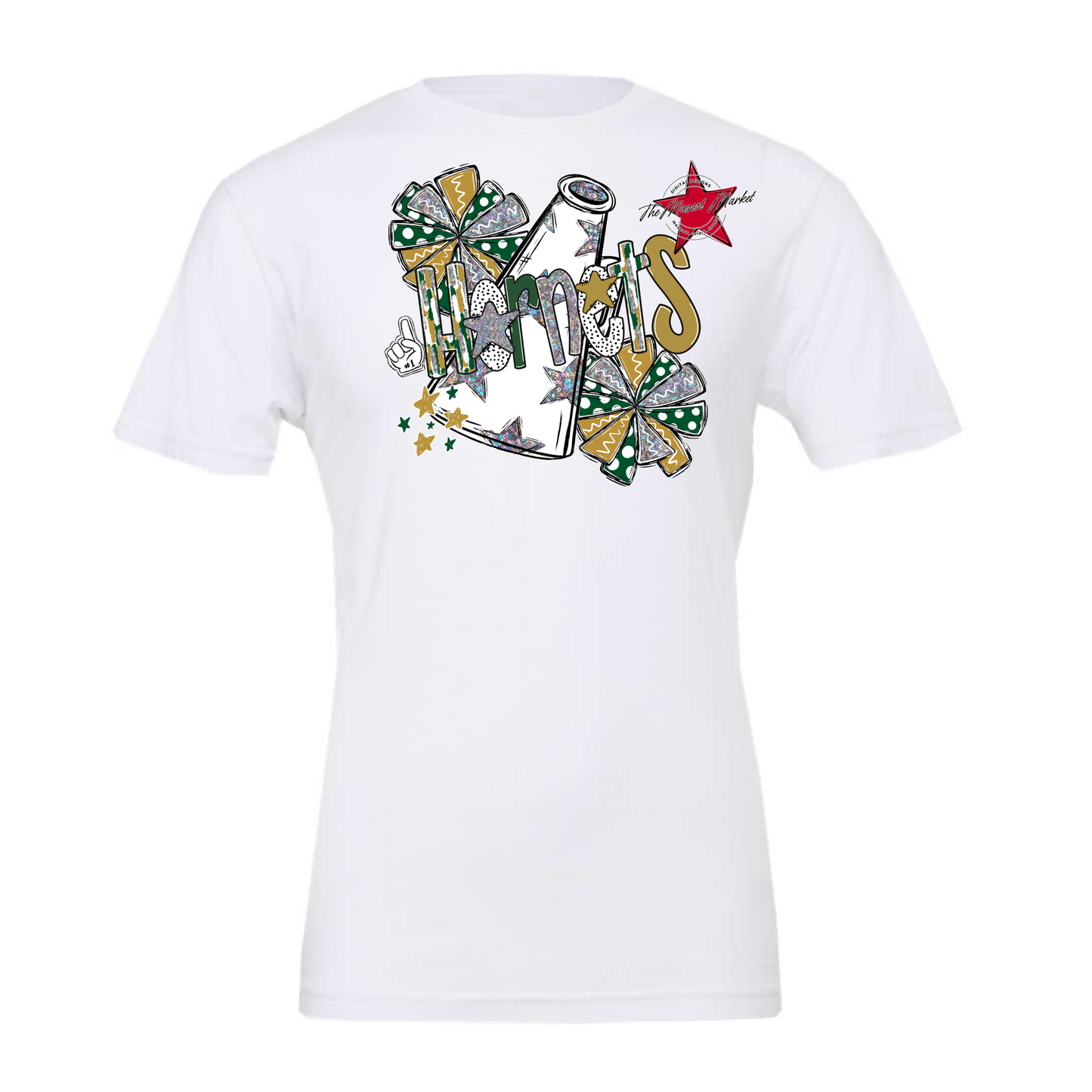 Hornets Cheer Megaphone Scrape-Green-Gold