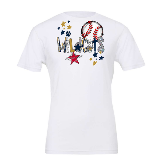 Wildcats Baseball Scrape-Navy-Gold