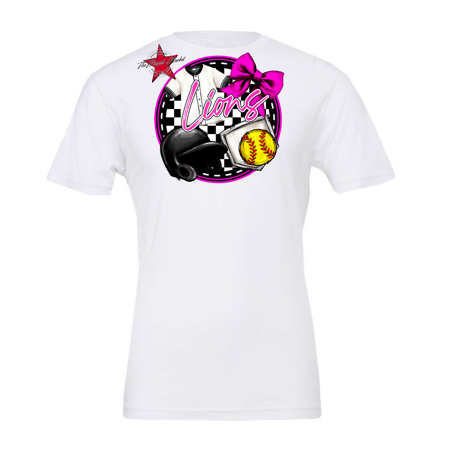 Lions Circle Softball Design-Pink