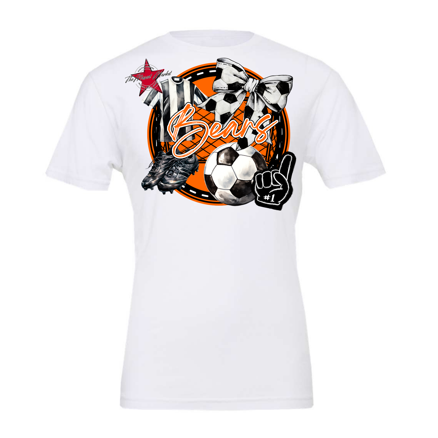 Bears Circle Soccer Design-Orange