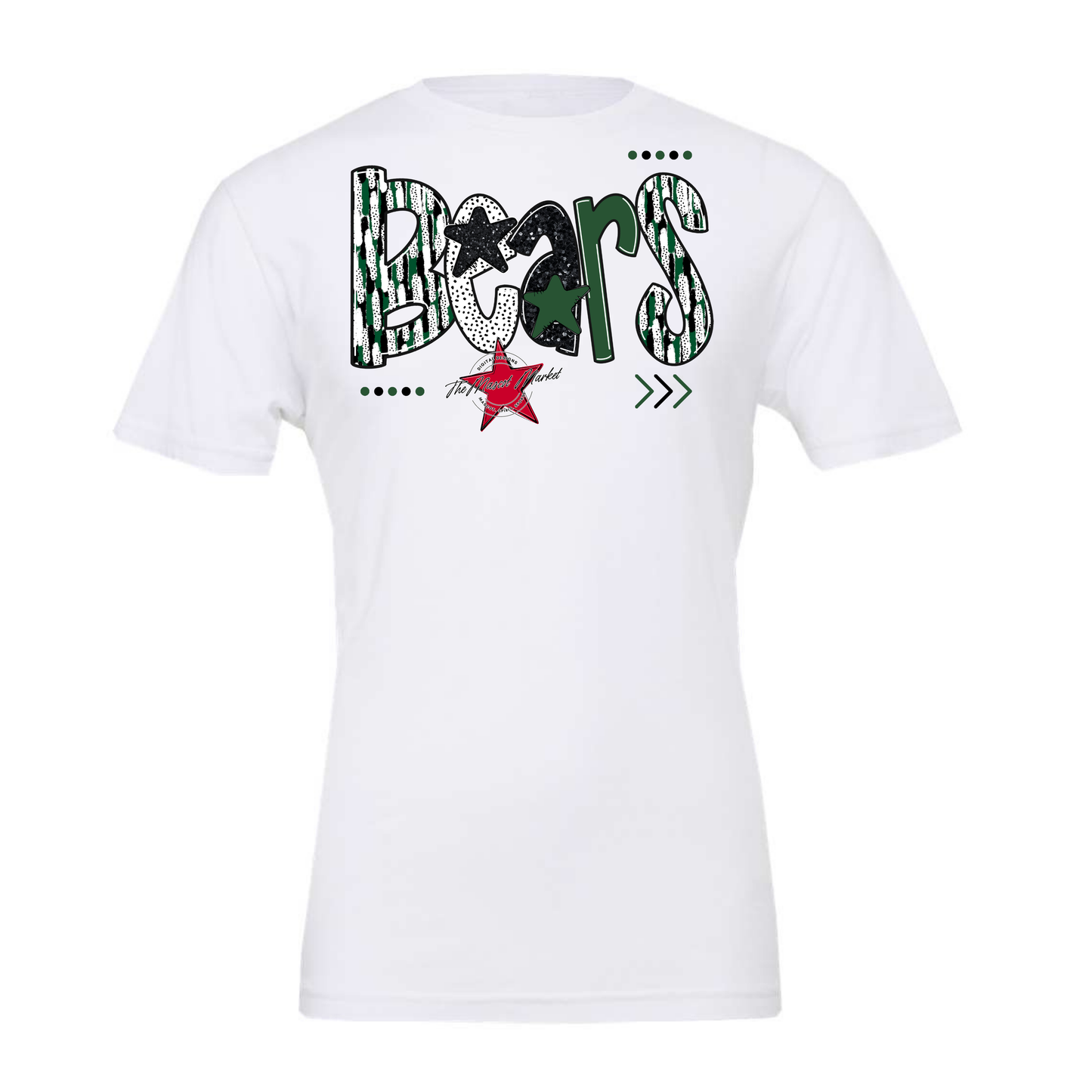 Bears Brushstroke Alpha Design-Green