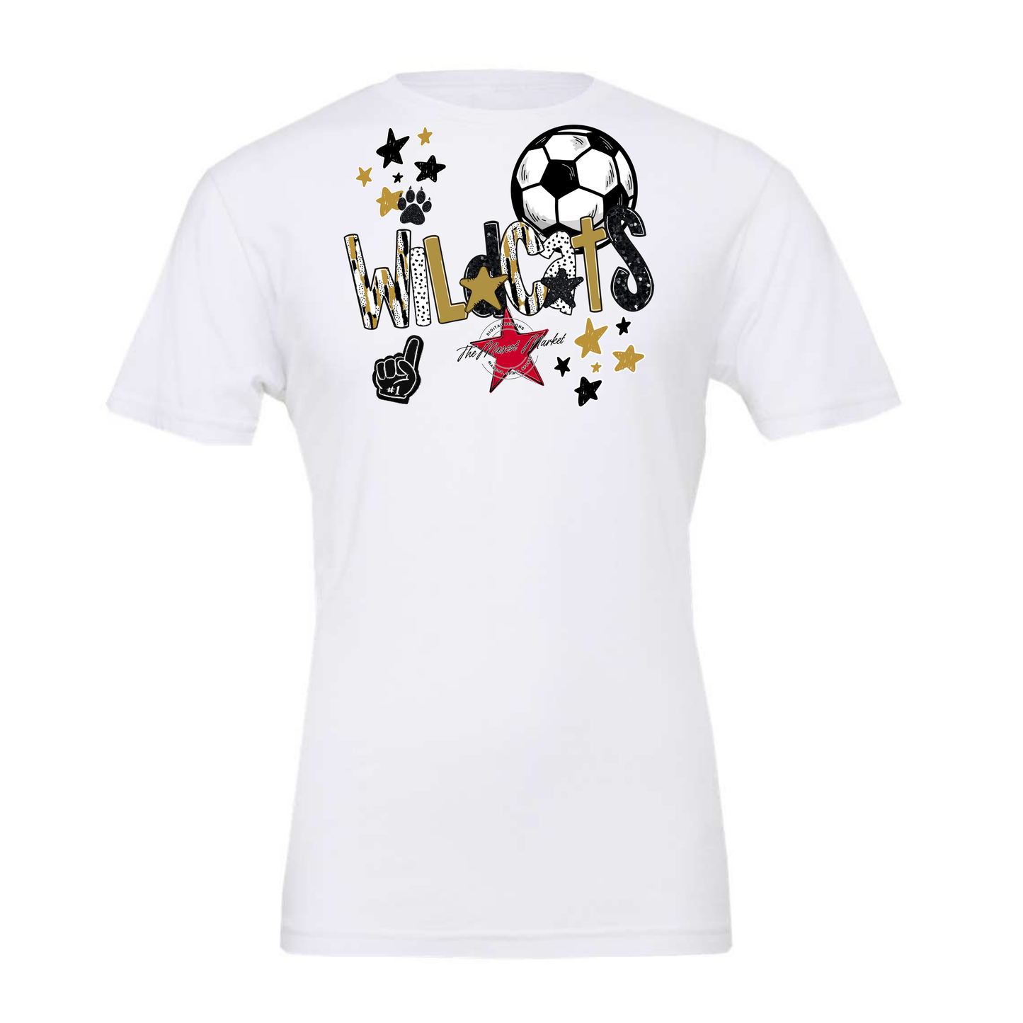 Wildcats Soccer Scrape-Gold