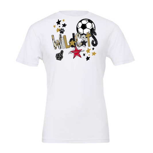 Wildcats Soccer Scrape-Gold