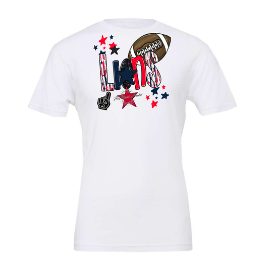 Lions Football Scrape-Navy-Red