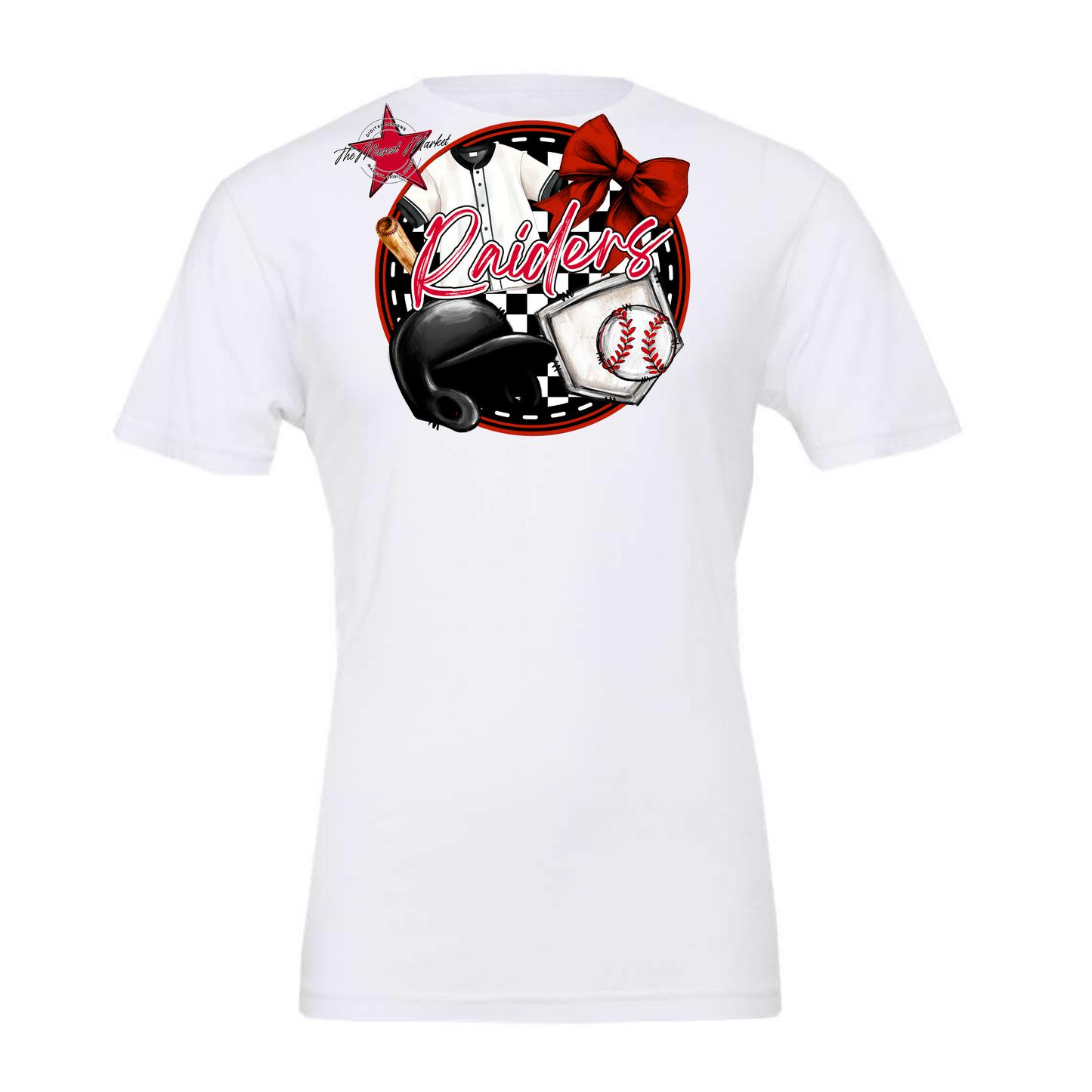 Raiders Circle Baseball Design-Red