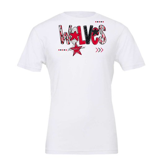 Wolves Brushstroke Alpha w Arrows-Red