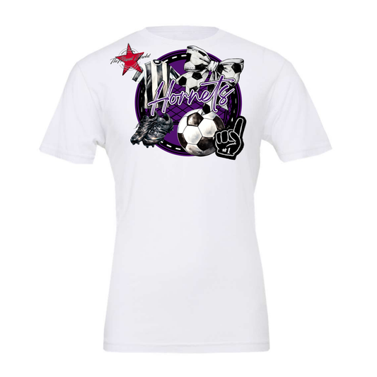 Hornets Circle Soccer Design-Purple