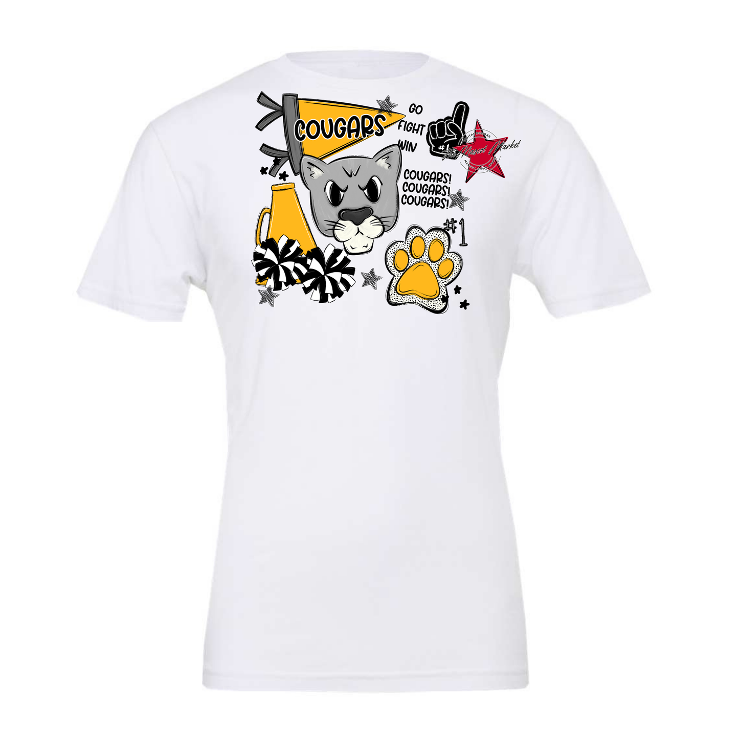 Cougars Spirit Design-Yellow