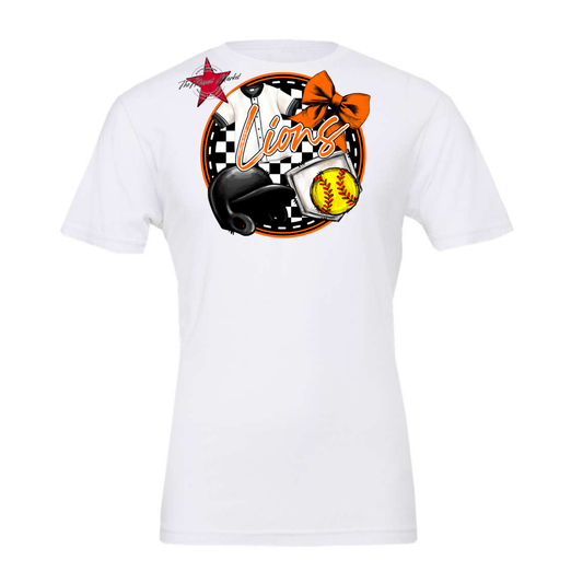 Lions Circle Softball Design-Orange