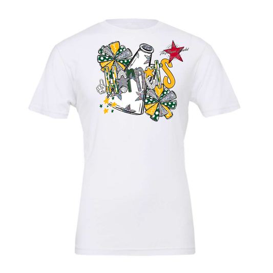 Hornets Cheer Megaphone Scrape-Green-Yellow