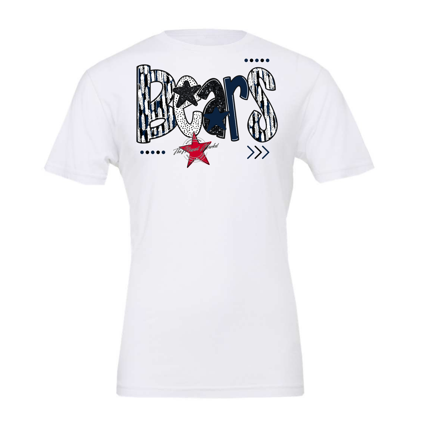 Bears Brushstroke Alpha Design-Navy