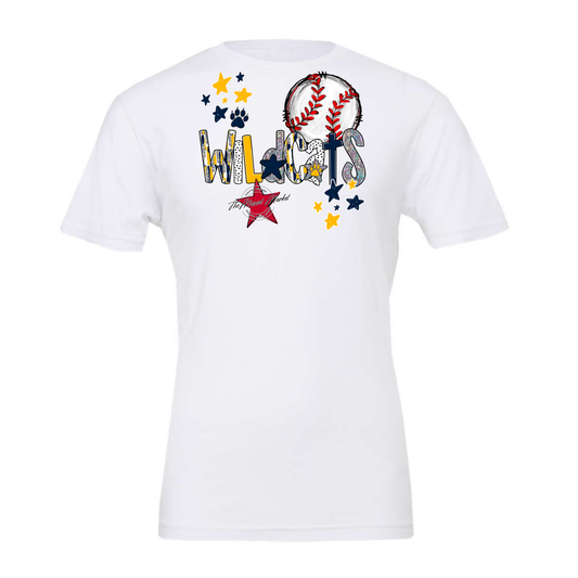 Wildcats Baseball Scrape-Navy-Yellow