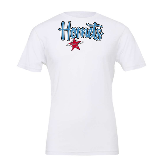 Hornets Faux Chenille Patch-Carolina Blue