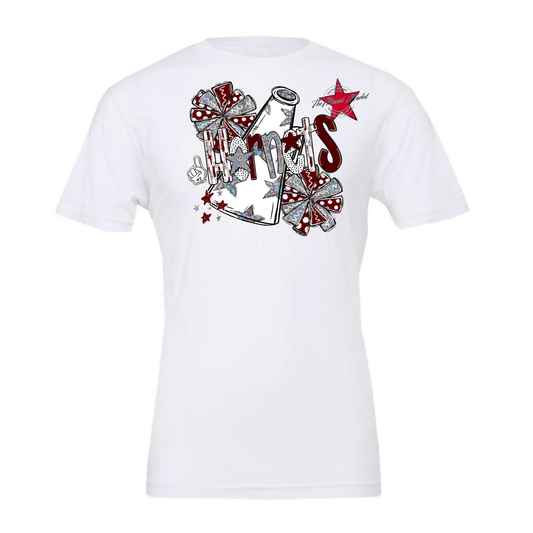 Hornets Cheer Megaphone Scrape-Maroon