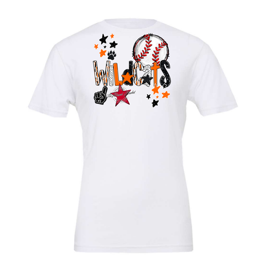 Wildcats Baseball Scrape-Orange