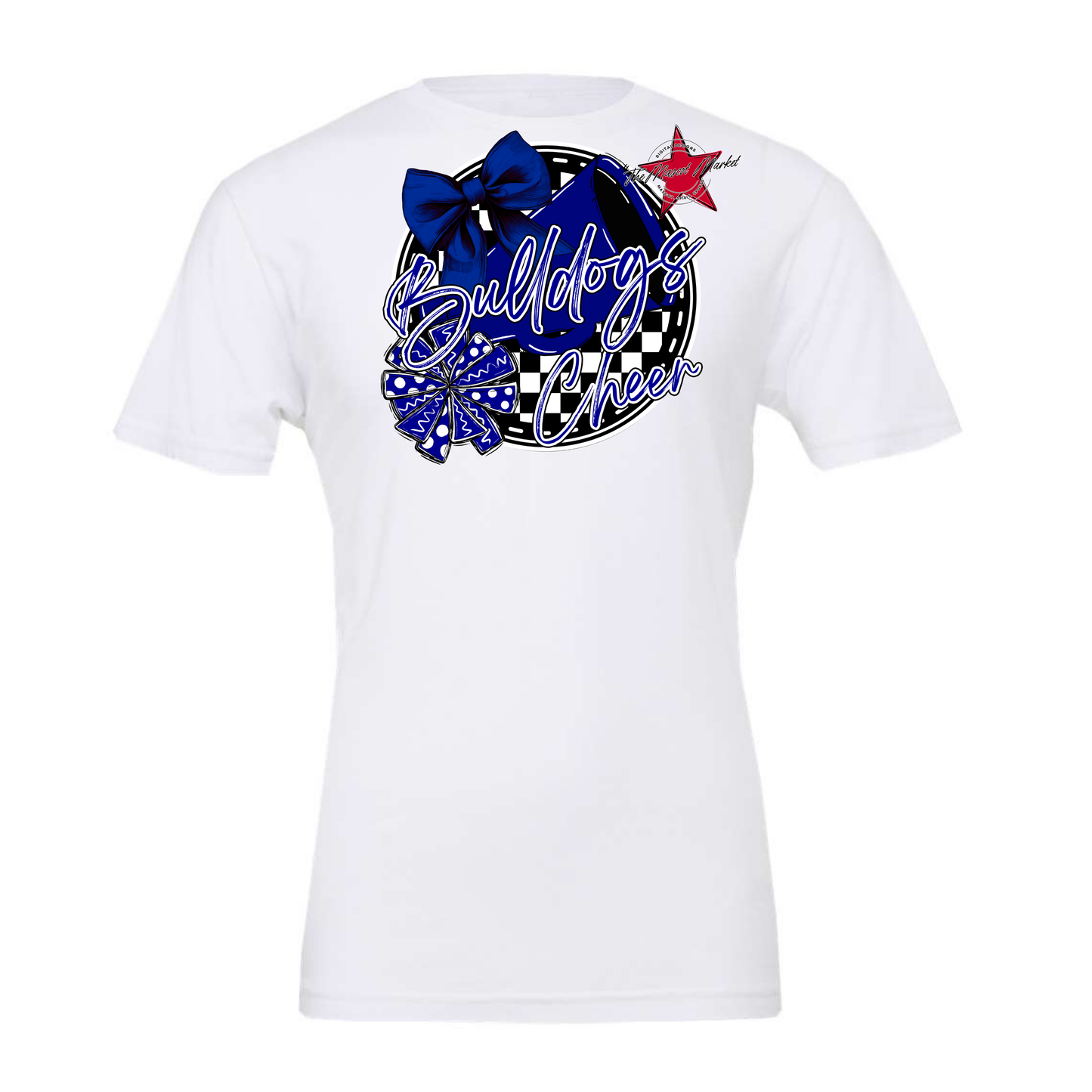 Bulldogs Circle Cheer Design-Blue