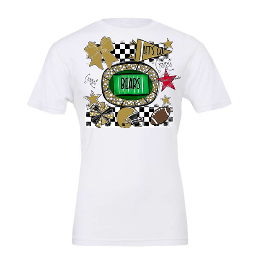 Bears Checker Spirit Design-Gold