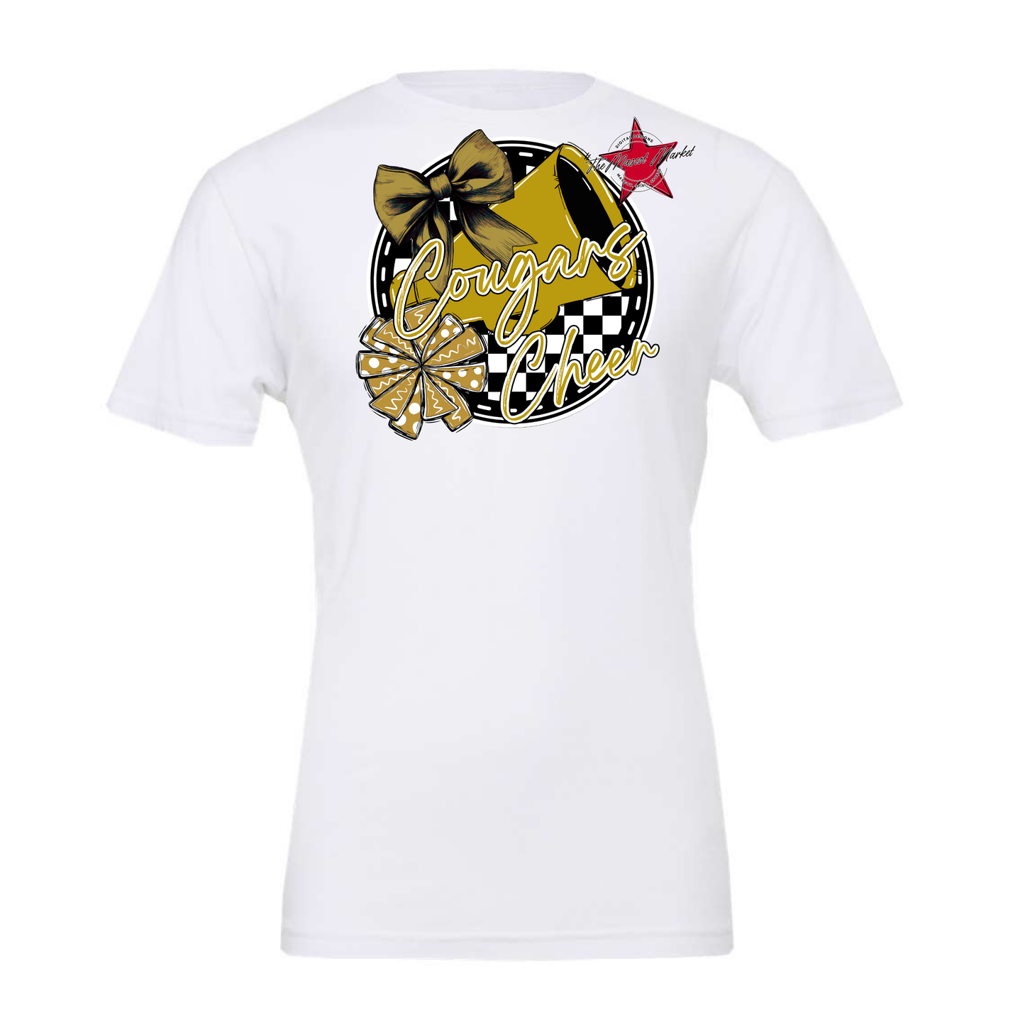 Cougars Circle Cheer Design-Gold