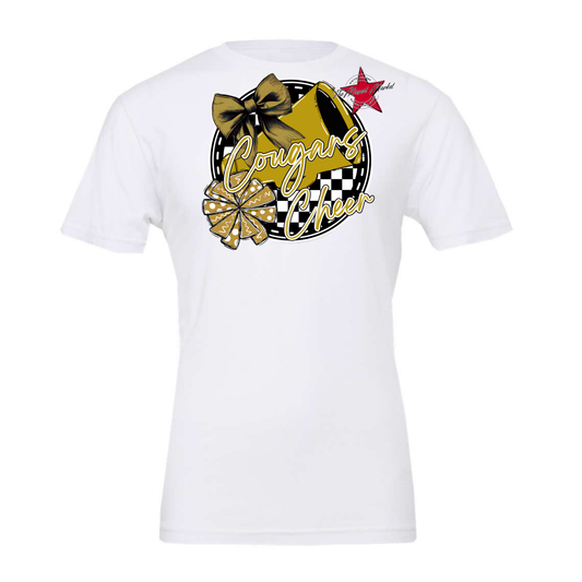 Cougars Circle Cheer Design-Gold