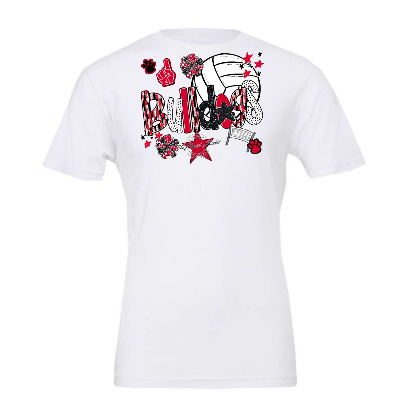 Bulldogs Volleyball Scrape-Red