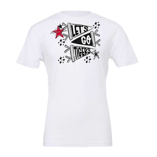 Tigers Let's Go Flag Design-Black