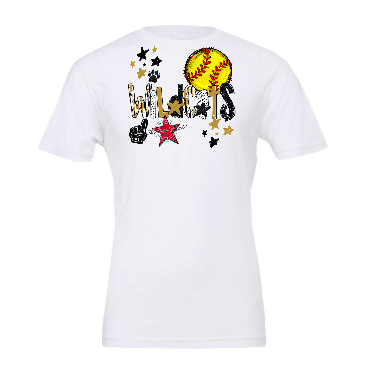 Wildcats Softball Scrape-Gold