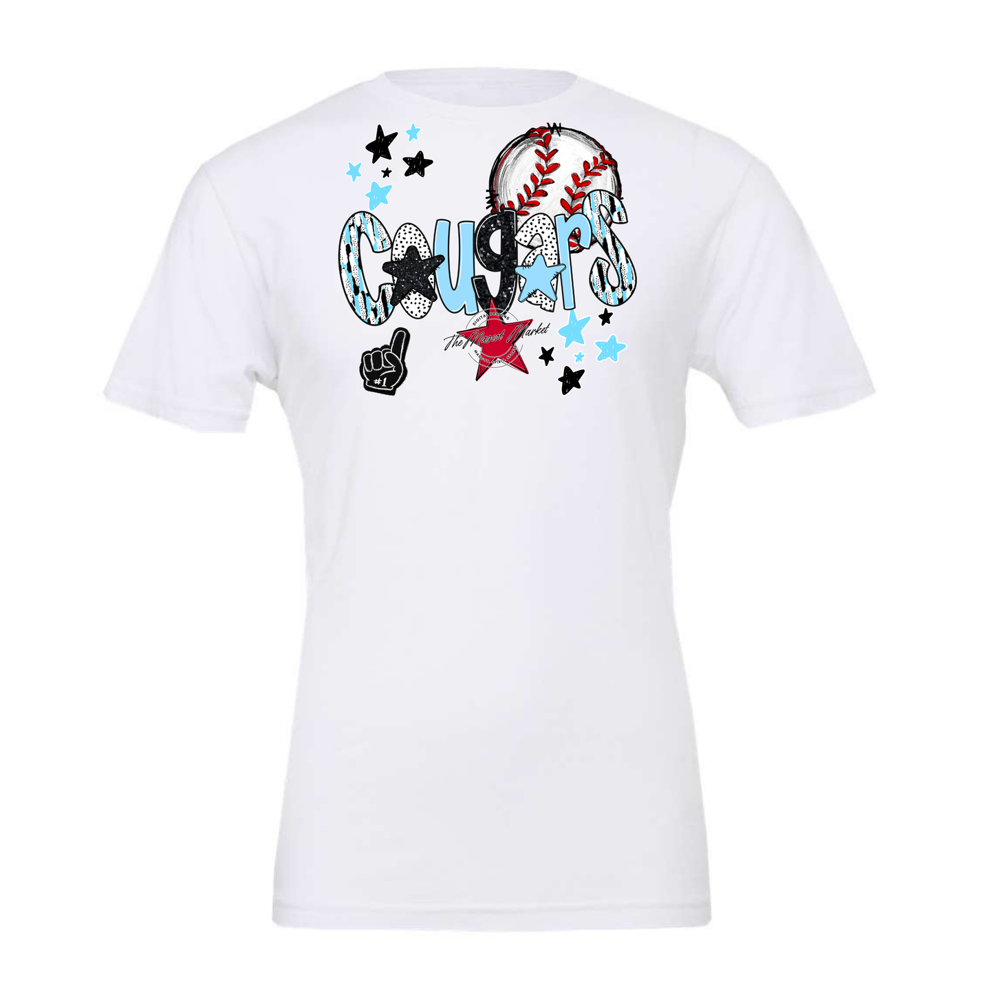 Cougars Baseball Scrape-Columbia Blue