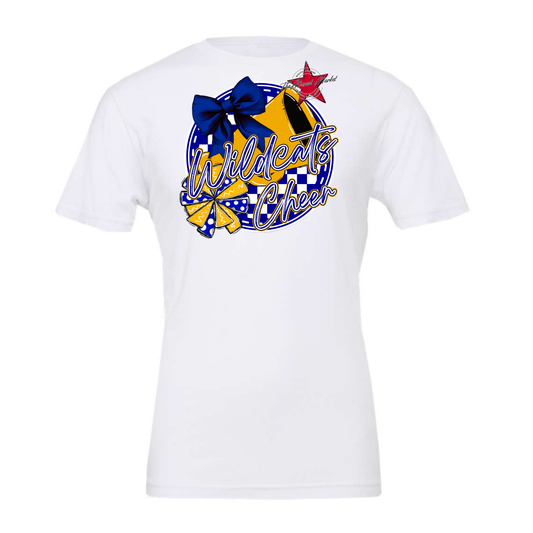 Wildcats Circle Cheer Design-Blue-Yellow