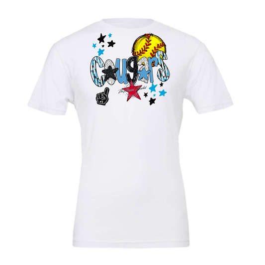 Cougars Softball Scrape-Carolina Blue