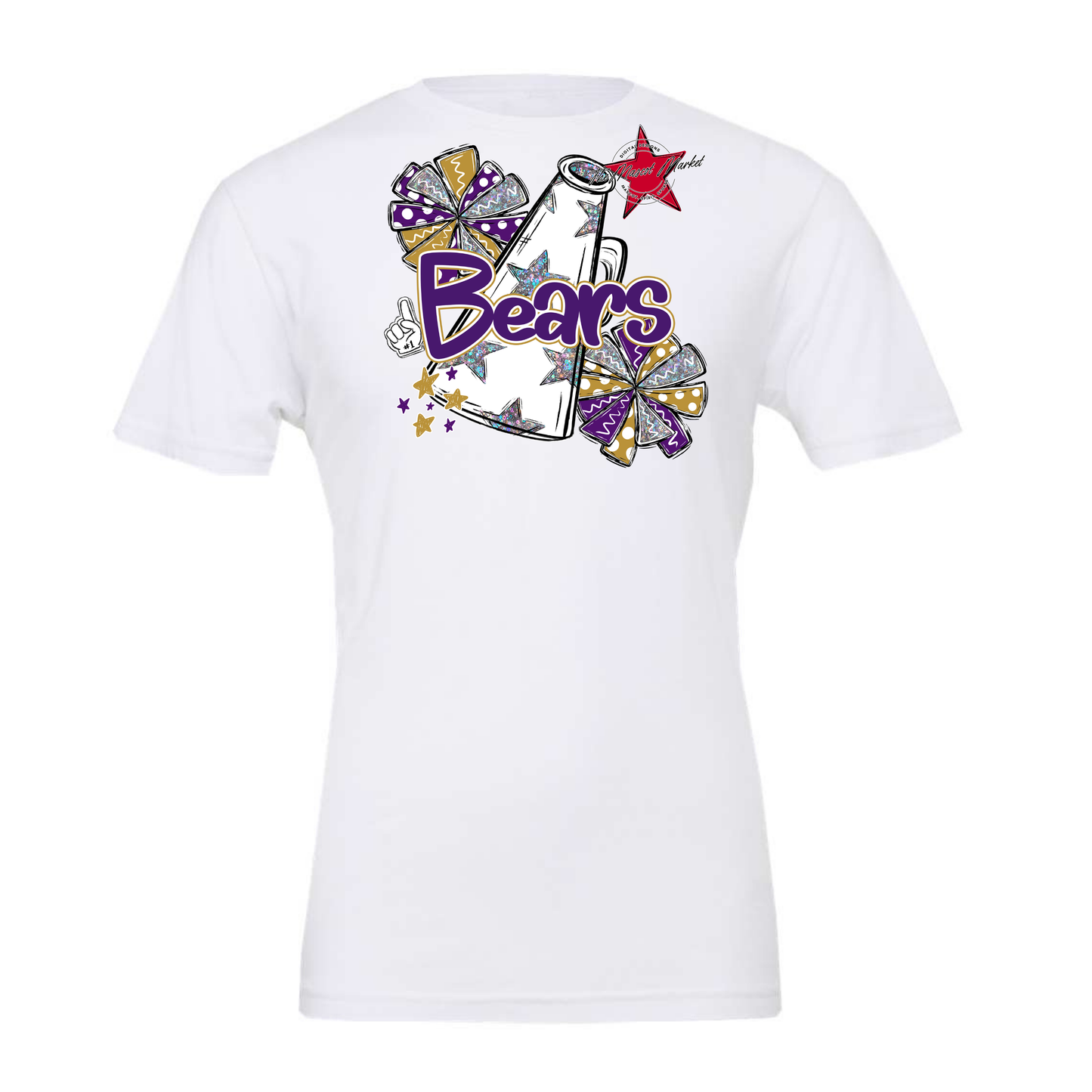 Bears Megaphone Alpha Design-Purple-Gold