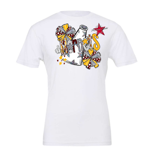 Hornets Cheer Megaphone Scrape-Maroon-Yellow