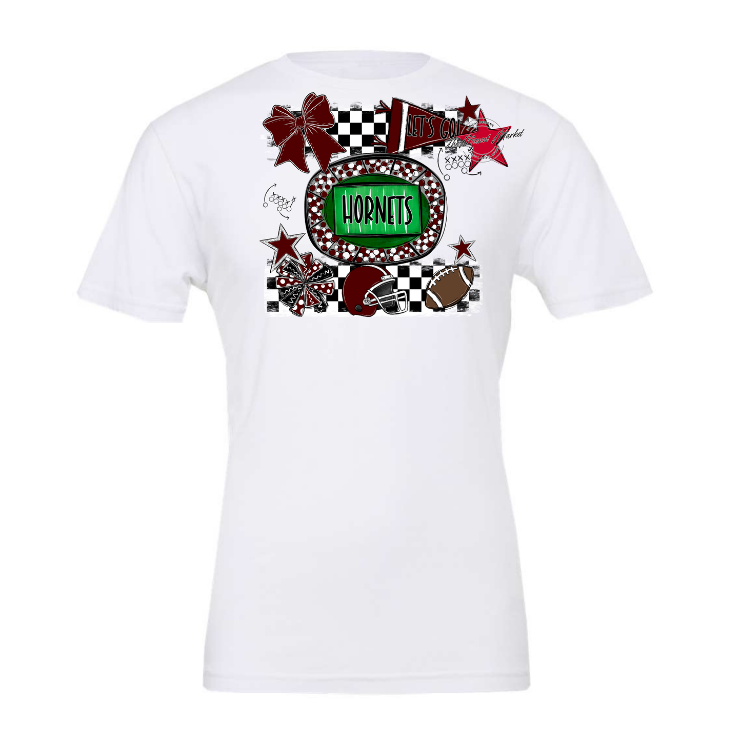Hornets Checkers Spirit Design-Maroon