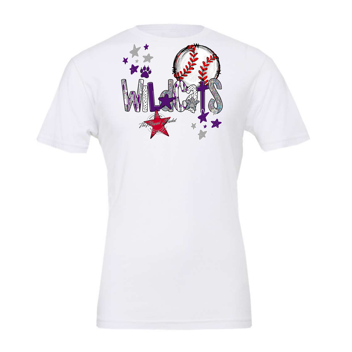 Wildcats Baseball Scrape-Purple-Grey
