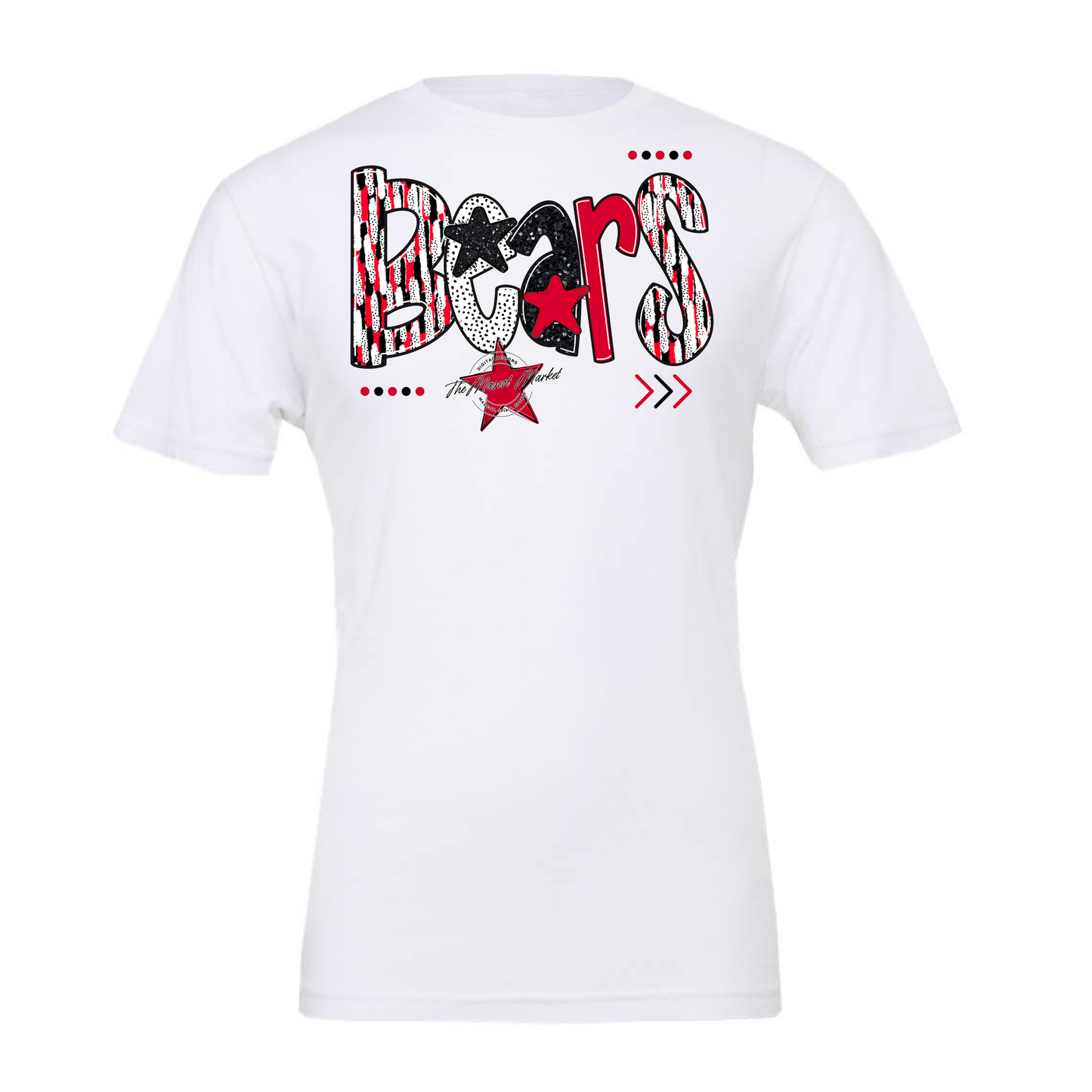 Bears Brushstroke Alpha Design-Red