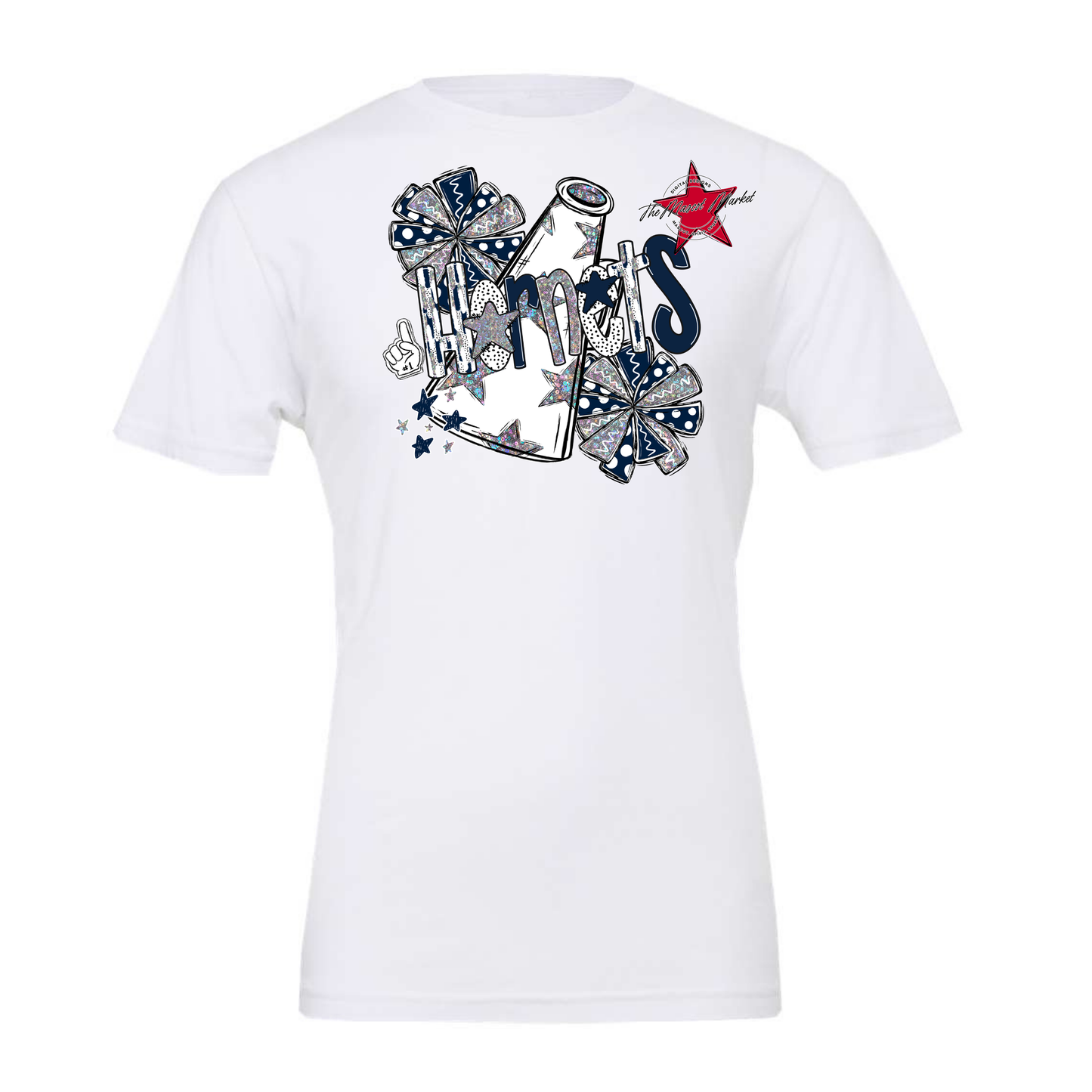 Hornets Cheer Megaphone Scrape-Navy