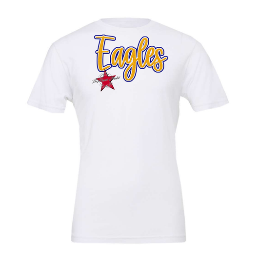 Eagles Faux Chenille Patch-Blue-Yellow