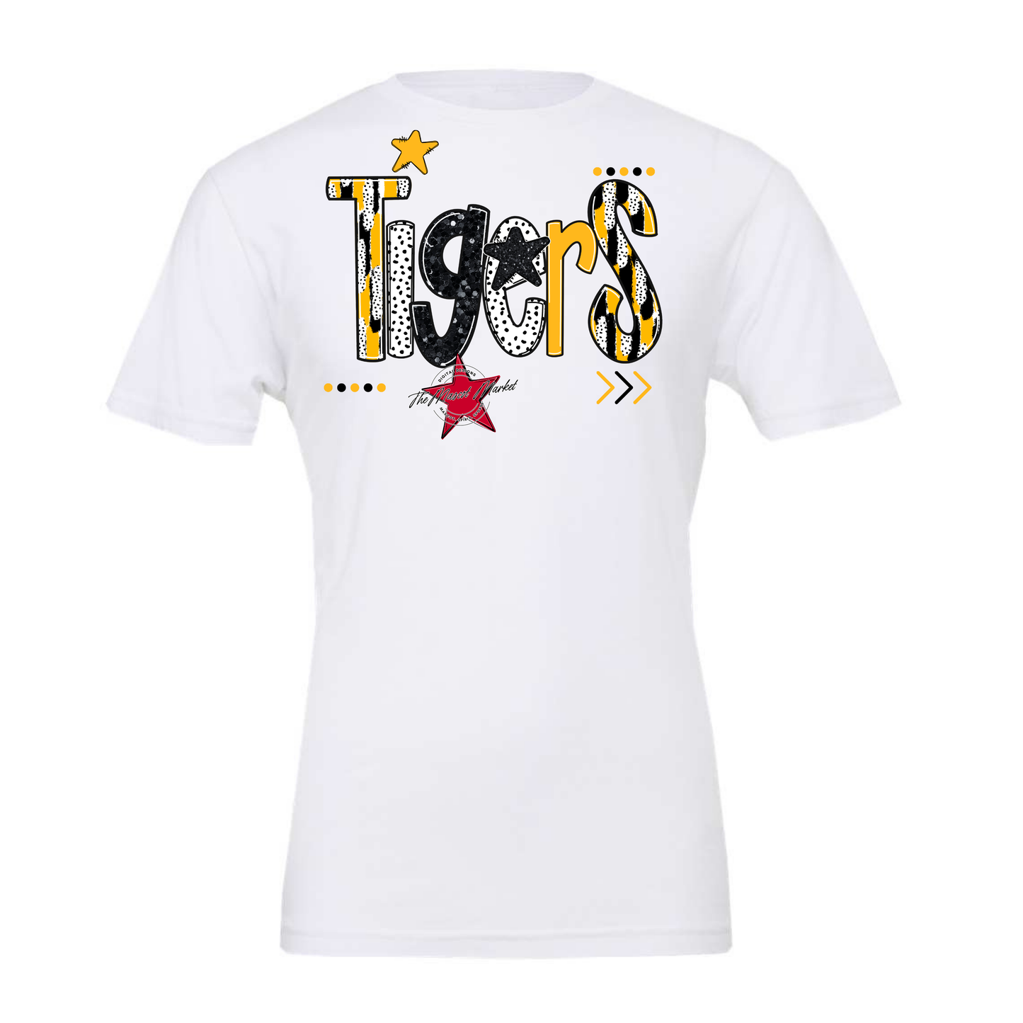 Tigers Brushstroke Alpha w Arrows-Yellow