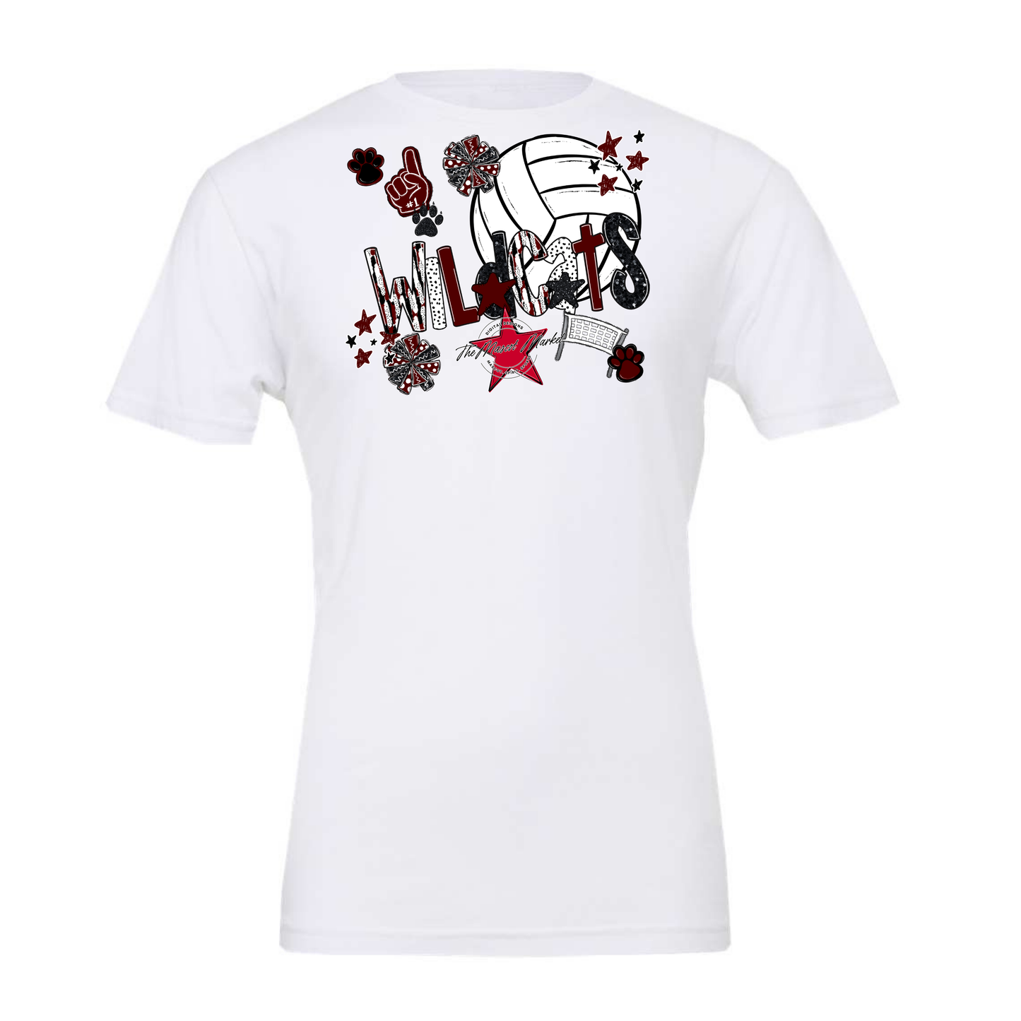 Wildcats Volleyball Scrape-Maroon