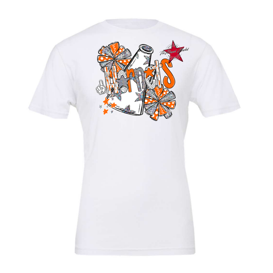 Hornets Cheer Megaphone Scrape-Orange