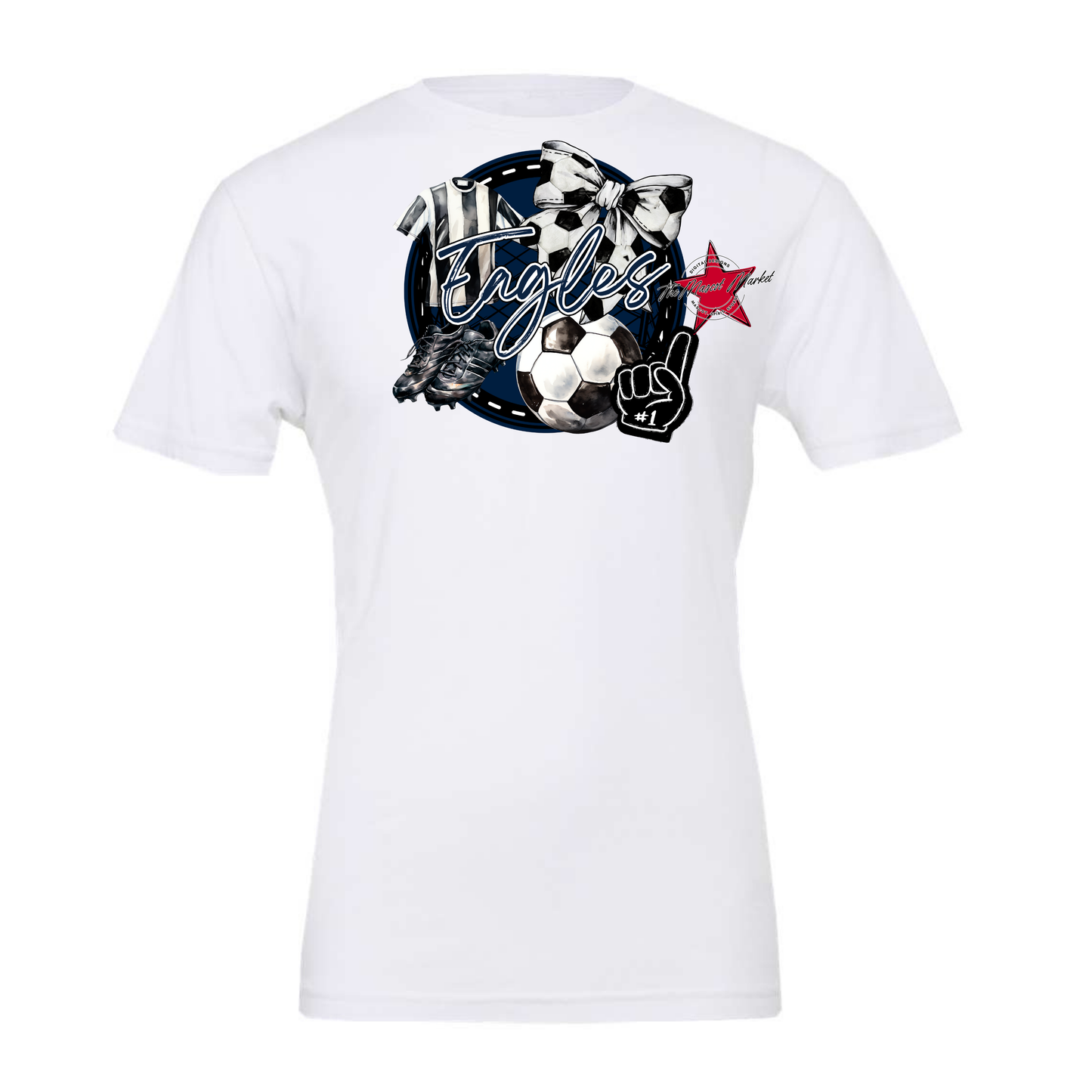 Eagles Circle Soccer Design-Navy