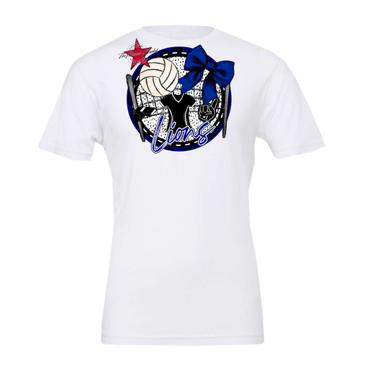 Lions Circle Volleyball Design-Blue