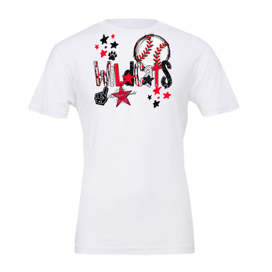 Wildcats Baseball Scrape-Blue-Red