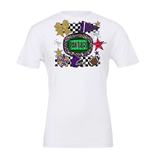 Panthers Checkers Spirit Design-Purple-Gold