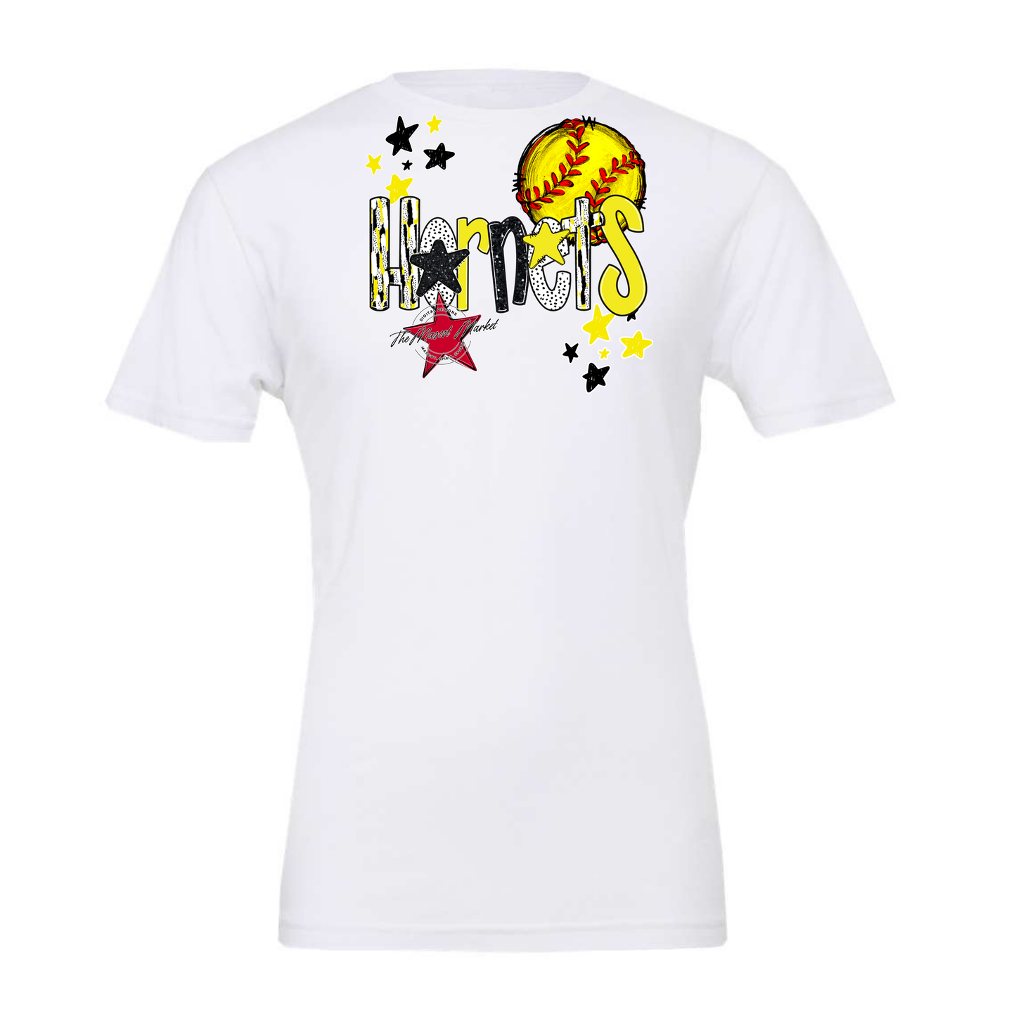 Hornets Softball Scrape-Bright Yellow