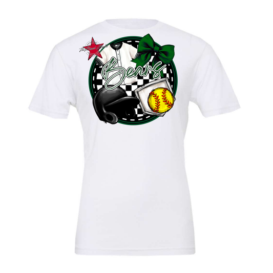 Bears Circle Softball Design-Green